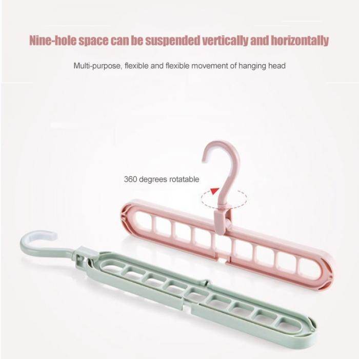 Pack Of 5 Rotating Anti-Skid Folding Hangers Space Saving Wet & Dry Clothes Organizer - Al-Raheem Imports