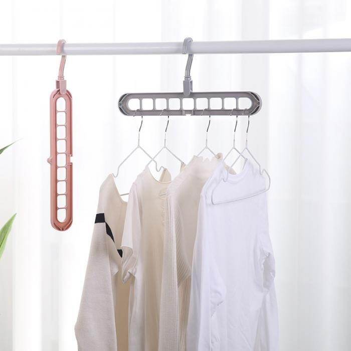 Pack Of 5 Rotating Anti-Skid Folding Hangers Space Saving Wet & Dry Clothes Organizer - Al-Raheem Imports