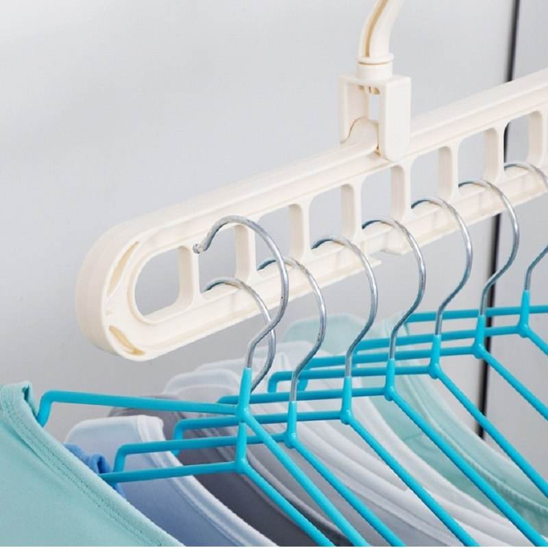 Pack Of 5 Rotating Anti-Skid Folding Hangers Space Saving Wet & Dry Clothes Organizer - Al-Raheem Imports