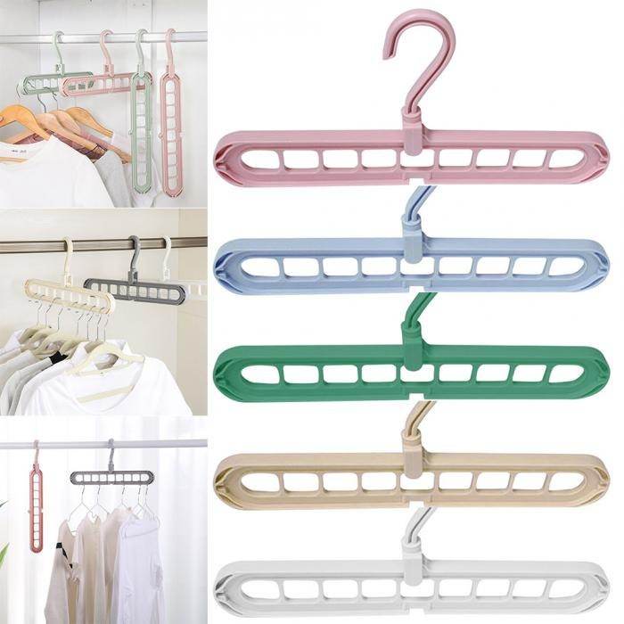 Pack Of 5 Rotating Anti-Skid Folding Hangers Space Saving Wet & Dry Clothes Organizer - Al-Raheem Imports