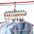 Pack Of 5 Rotating Anti-Skid Folding Hangers Space Saving Wet & Dry Clothes Organizer - Al-Raheem Imports