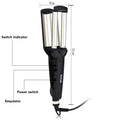 KEMEI Professional Hair Curler with 3 Barrels Big Wave Curling Iron Ceramic Hair Styling Tool - Al-Raheem Imports
