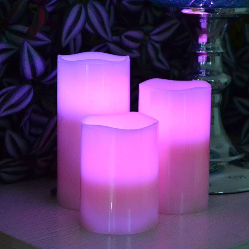 7.5cm/11.5cm/15cm Height Power Simulation Candle Night Light with Remote, 12 Color Changing LED Candles - Al-Raheem Imports
