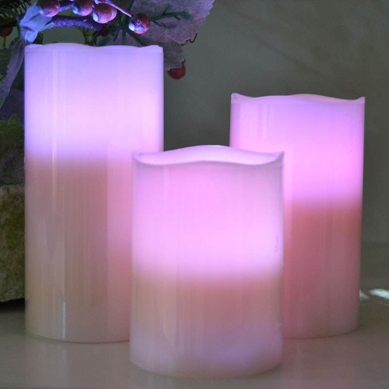 7.5cm/11.5cm/15cm Height Power Simulation Candle Night Light with Remote, 12 Color Changing LED Candles - Al-Raheem Imports