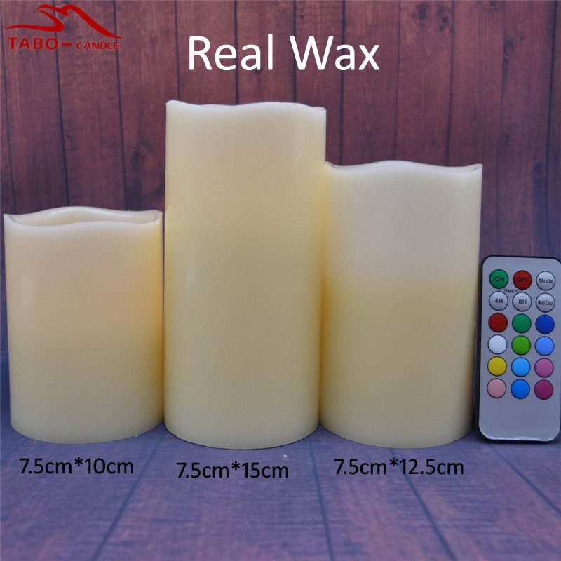7.5cm/11.5cm/15cm Height Power Simulation Candle Night Light with Remote, 12 Color Changing LED Candles - Al-Raheem Imports