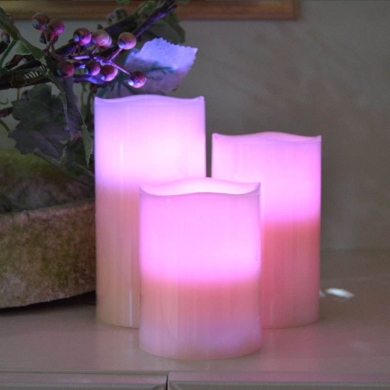 7.5cm/11.5cm/15cm Height Power Simulation Candle Night Light with Remote, 12 Color Changing LED Candles - Al-Raheem Imports