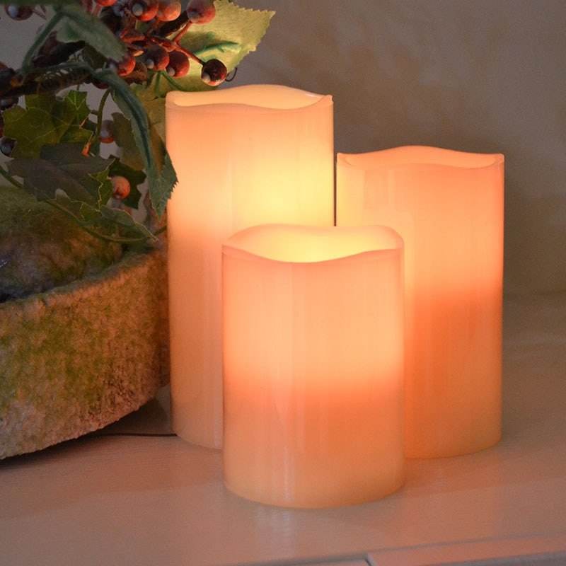 7.5cm/11.5cm/15cm Height Power Simulation Candle Night Light with Remote, 12 Color Changing LED Candles - Al-Raheem Imports