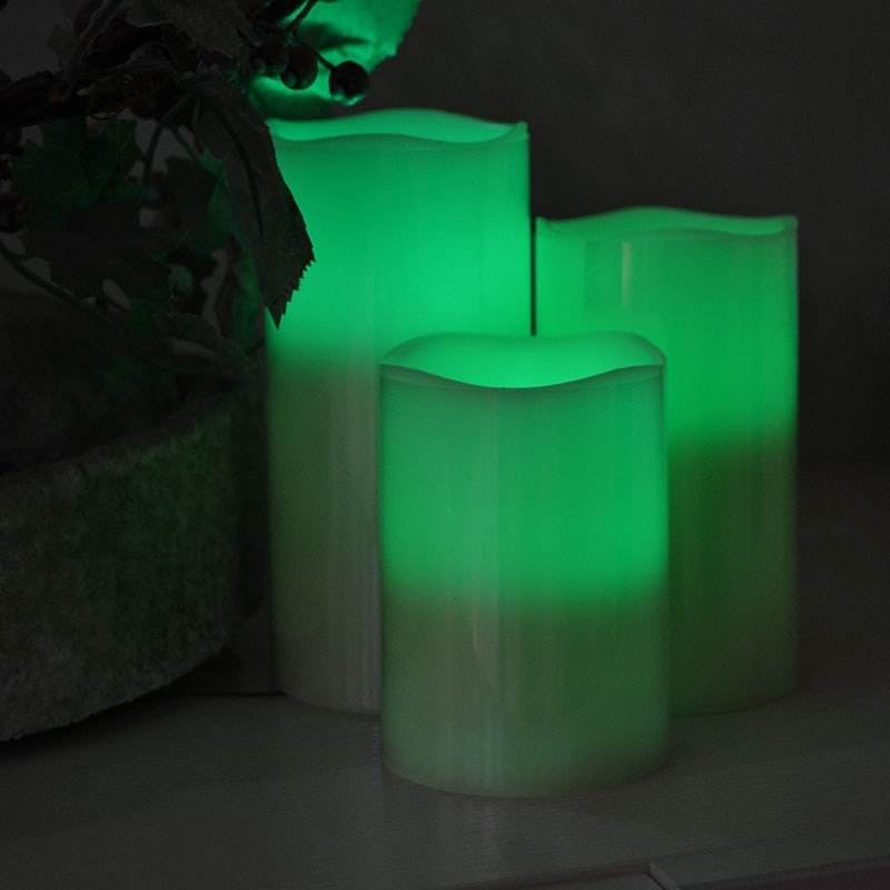7.5cm/11.5cm/15cm Height Power Simulation Candle Night Light with Remote, 12 Color Changing LED Candles - Al-Raheem Imports