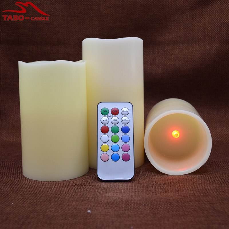 7.5cm/11.5cm/15cm Height Power Simulation Candle Night Light with Remote, 12 Color Changing LED Candles - Al-Raheem Imports