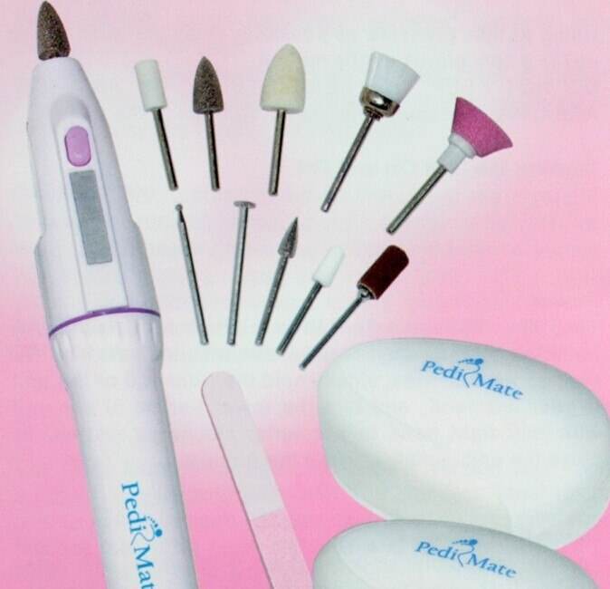 18pcs/Set Handheld Pedi Mate Nail Tool with Electric Manicure Sander for Finger & Foot Care - Al-Raheem Imports