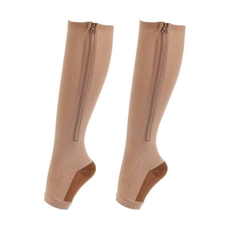 Fitness Zipper Compression Socks for Circulation and Leg Support | Reduce Pain, Swelling, and Fatigue - Al-Raheem Imports