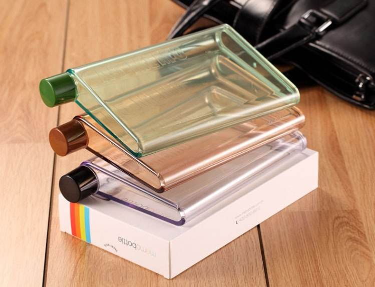 Portable A5 MEMO Notebook Water Bottle Unbreakable Shatterproof with Lid 420ML Eco-Friendly - Al-Raheem Imports
