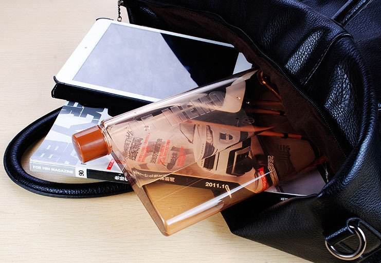 Portable A5 MEMO Notebook Water Bottle Unbreakable Shatterproof with Lid 420ML Eco-Friendly - Al-Raheem Imports