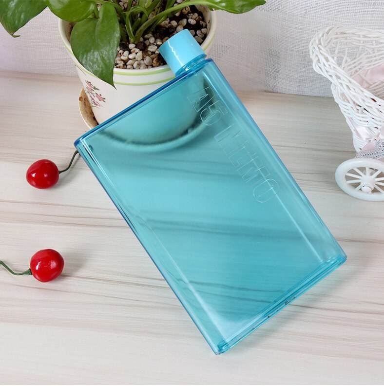 Portable A5 MEMO Notebook Water Bottle Unbreakable Shatterproof with Lid 420ML Eco-Friendly - Al-Raheem Imports