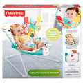Fisher-Price Colourful Carnival Bouncer, Soothing Vibrations & Entertaining Toys for Baby, Soft Padded Seat with Removable Toy Bar - Al-Raheem Imports