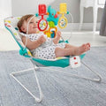 Fisher-Price Colourful Carnival Bouncer, Soothing Vibrations & Entertaining Toys for Baby, Soft Padded Seat with Removable Toy Bar - Al-Raheem Imports