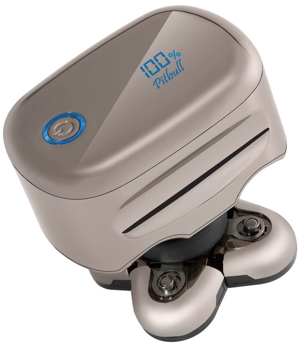 Original Skull Shaver Pitbull Platinum Men’s Electric Shaver Razor for Head and Face, Rechargeable, Waterproof with Travel Case and 5 Rotary Heads - Al-Raheem Imports