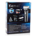 Kemei KM-6558 3-in-1 Electric Shaver, Nose Hair Trimmer, Beard Trimmer, Rechargeable Shaving Machine - Al-Raheem Imports