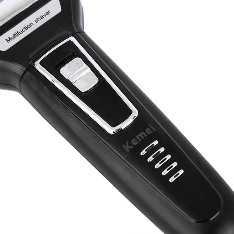 Kemei KM-6558 3-in-1 Electric Shaver, Nose Hair Trimmer, Beard Trimmer, Rechargeable Shaving Machine - Al-Raheem Imports