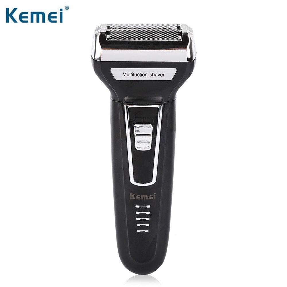 Kemei KM-6558 3-in-1 Electric Shaver, Nose Hair Trimmer, Beard Trimmer, Rechargeable Shaving Machine - Al-Raheem Imports