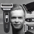 Kemei KM-6558 3-in-1 Electric Shaver, Nose Hair Trimmer, Beard Trimmer, Rechargeable Shaving Machine - Al-Raheem Imports