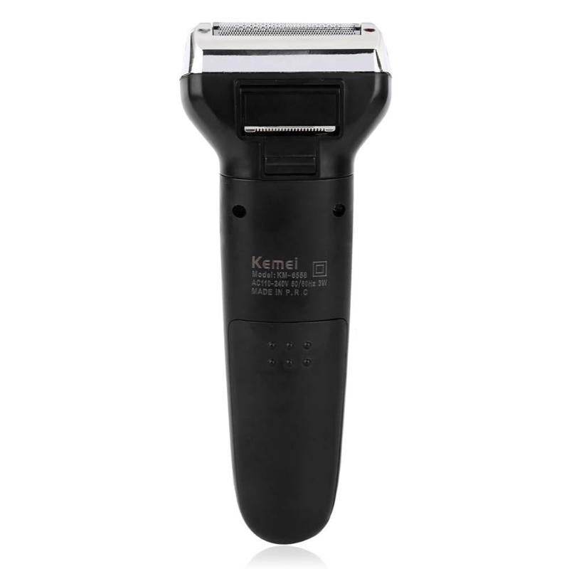 Kemei KM-6558 3-in-1 Electric Shaver, Nose Hair Trimmer, Beard Trimmer, Rechargeable Shaving Machine - Al-Raheem Imports