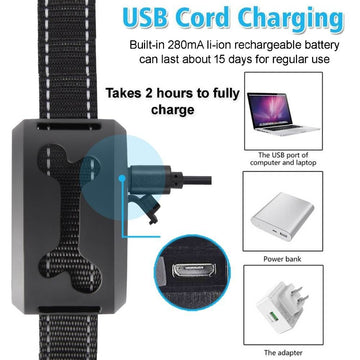 Rechargeable Waterproof Dog Training Collar with Beep, 7 Sensitivity Levels, Auto Barking Control - Al-Raheem Imports