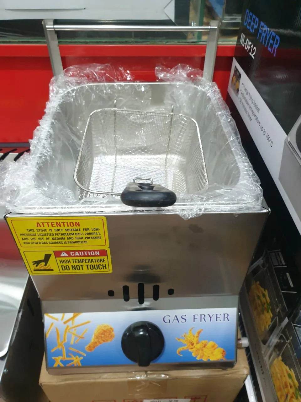 Imported 6 Liter Gas Deep Fryer Built-in Ignition Commercial Stainless Steel Heavy Duty - Al-Raheem Imports