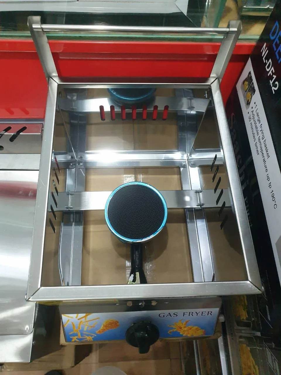 Imported 6 Liter Gas Deep Fryer Built-in Ignition Commercial Stainless Steel Heavy Duty - Al-Raheem Imports