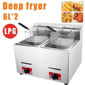 12 Liter Double Tank Gas Deep Fryer Perfect for Commercial Use Heavy Duty Quality - Al-Raheem Imports