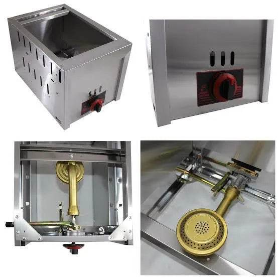 Imported 6 Liter Gas Deep Fryer Built-in Ignition Commercial Stainless Steel Heavy Duty - Al-Raheem Imports