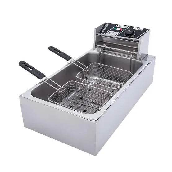 Imported 12L Electric Deep Fryer Heavy Duty Commercial Use 60°C to 200°C Temperature Control Dual Basket - Al-Raheem Imports