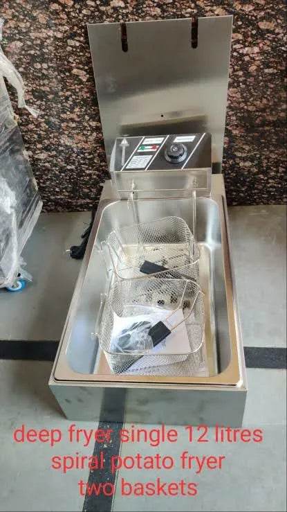 Imported 12L Electric Deep Fryer Heavy Duty Commercial Use 60°C to 200°C Temperature Control Dual Basket - Al-Raheem Imports