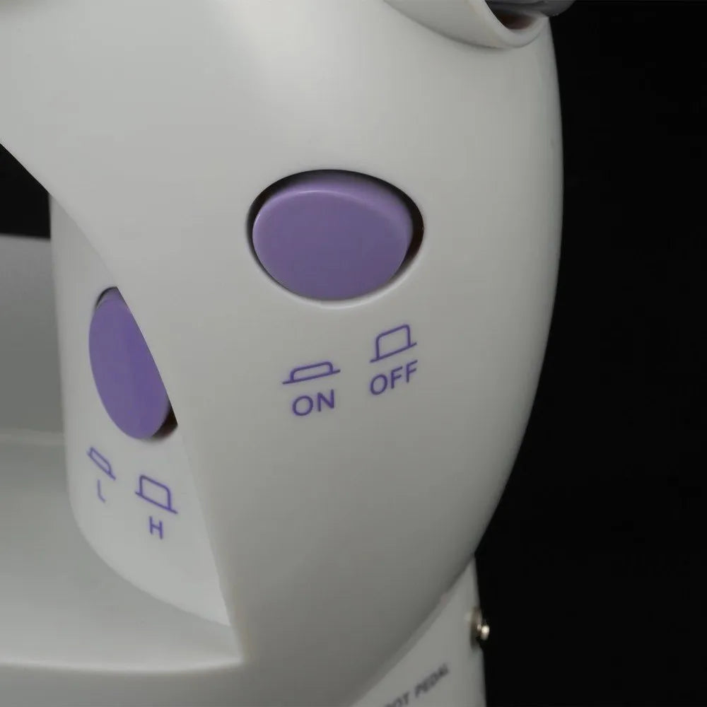 Electric Mini Sewing Machine Portable Handheld with Light and Foot Pedal for Home Crafts and Fabric Stitching