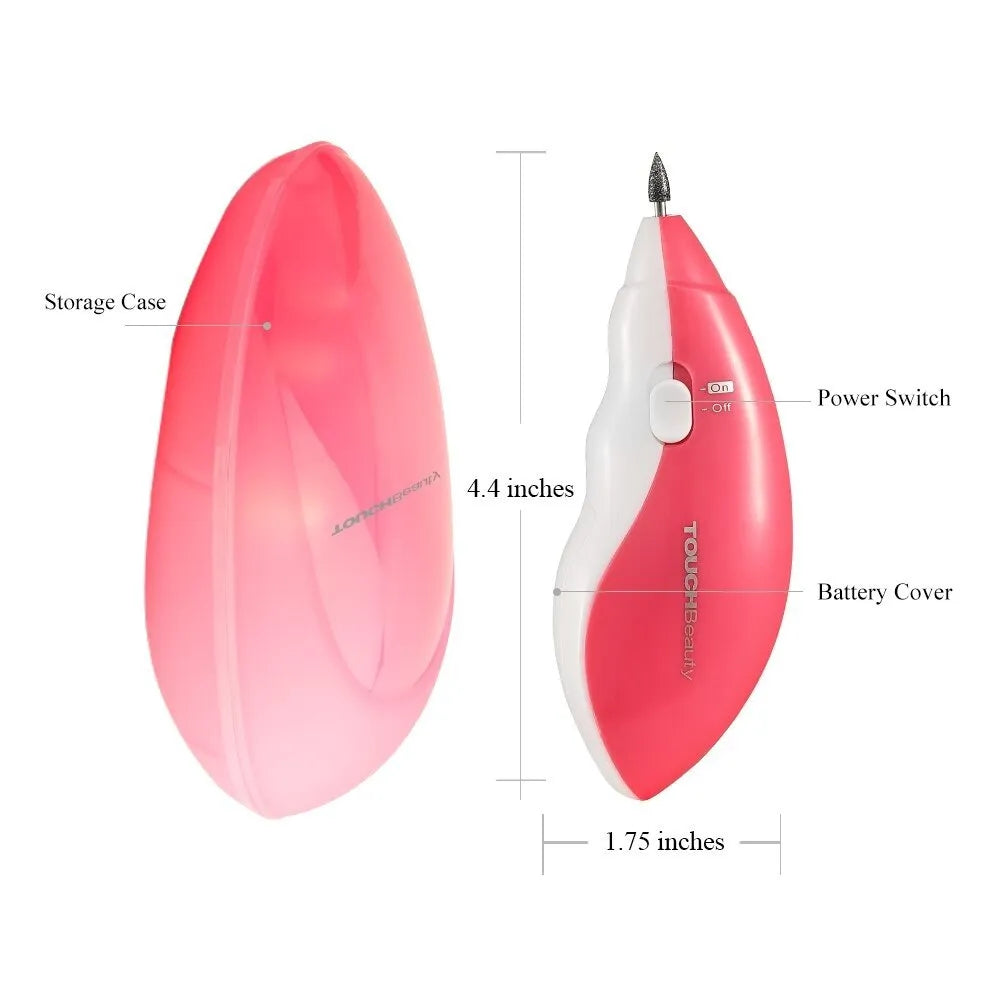 TOUCH Beauty Electric Nail File Kit 5 in 1 Portable Manicure Pedicure Tool Set for Professional Nail Care