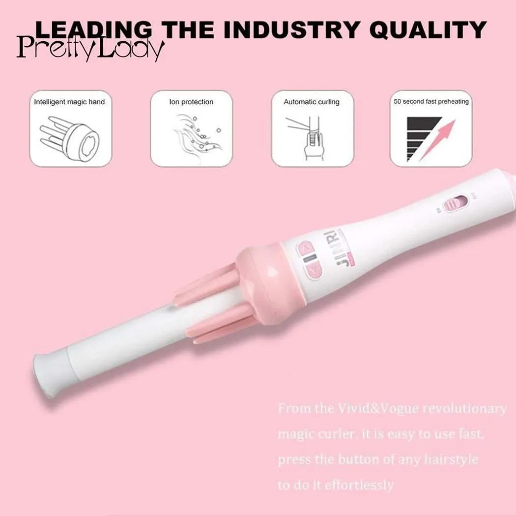 Automatic Hair Curler Rotating Rolling Iron Fast Styling Wand Ceramic Heating Tube With Plant Protein Coating