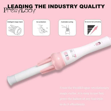Automatic Hair Curler Rotating Rolling Iron Fast Styling Wand Ceramic Heating Tube With Plant Protein Coating
