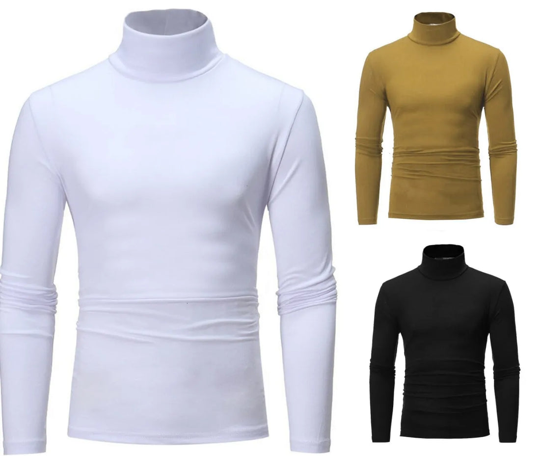 Pack Of Three Mens/Womens Winter Warm Long Sleeve High Neck Pullover Top