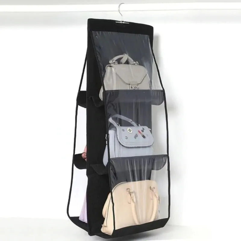 Thick Double-Sided Six Grid Storage Bag Multi Functional Hanging Organizer