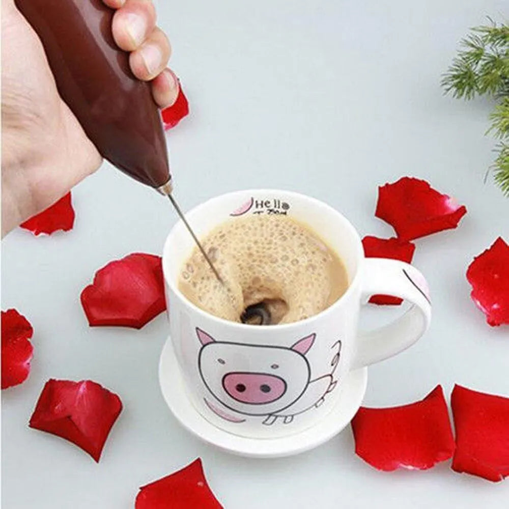 Stainless Steel Automatic Hand Held Electric Mixer Frother Mini Stirrer