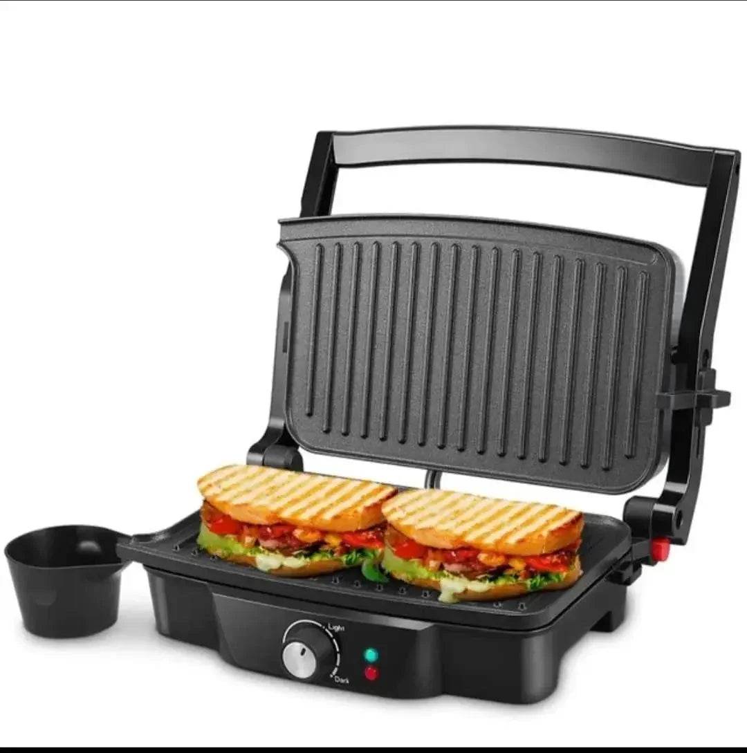 Electric Commercial Panini Press Grill Sandwich Maker Non-Stick Coated Plates - Al-Raheem Imports