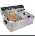 Imported Double Electric 12L Deep Fryer Stainless Steel French Fries Electric Frying Machine. - Al-Raheem Imports