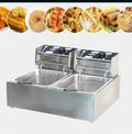 Imported Double Electric 12L Deep Fryer Stainless Steel French Fries Electric Frying Machine. - Al-Raheem Imports