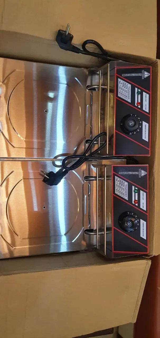 Imported Double Electric 12L Deep Fryer Stainless Steel French Fries Electric Frying Machine. - Al-Raheem Imports