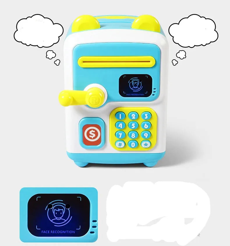 Face Recognition Electronic Money Safe Box for Kids Password Money Bank