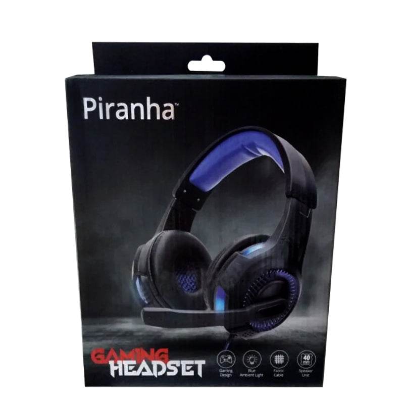 Piranha 2145 Wired Gaming Headset with Noise Cancelling Mic and LED Light - Al-Raheem Imports