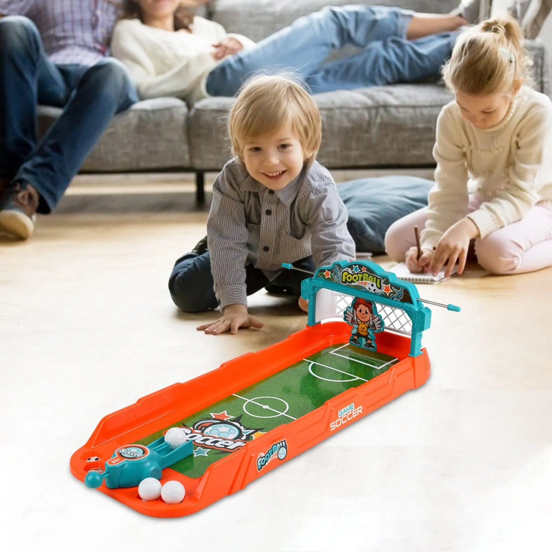 Mini Table Soccer Set Children's Desktop Football Game for Family Fun