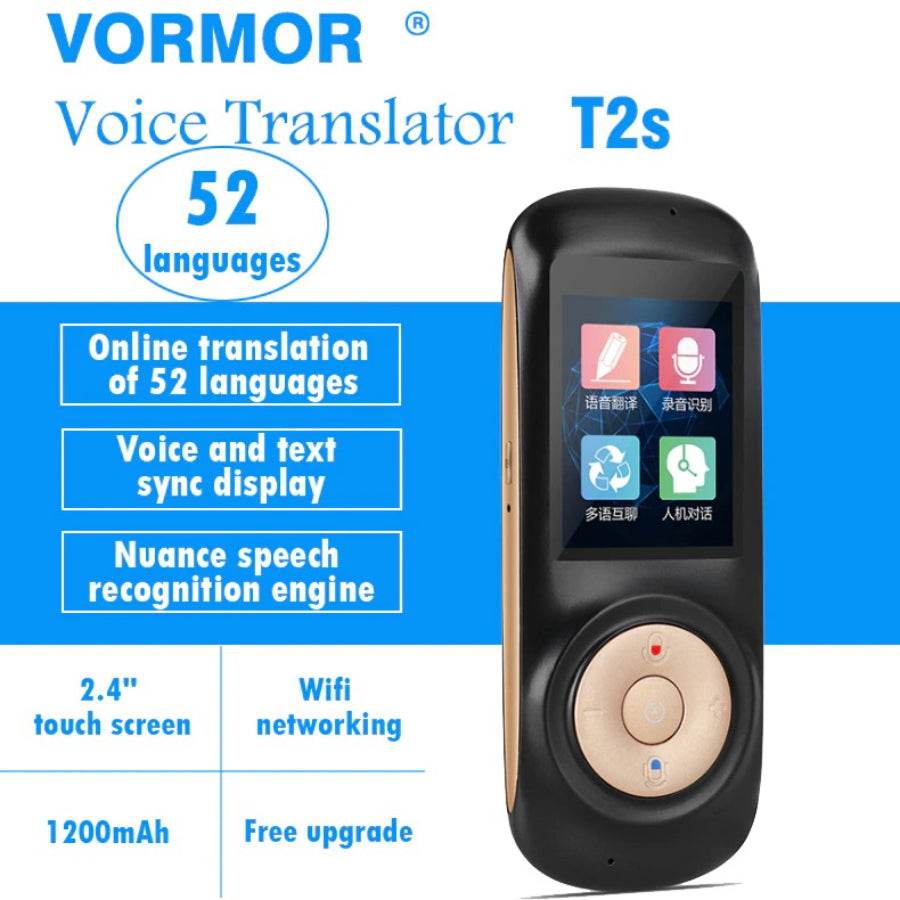 T2S Smart WIFI Instant Voice Translator Real Time 52 Language Touchscreen Device - Al-Raheem Imports