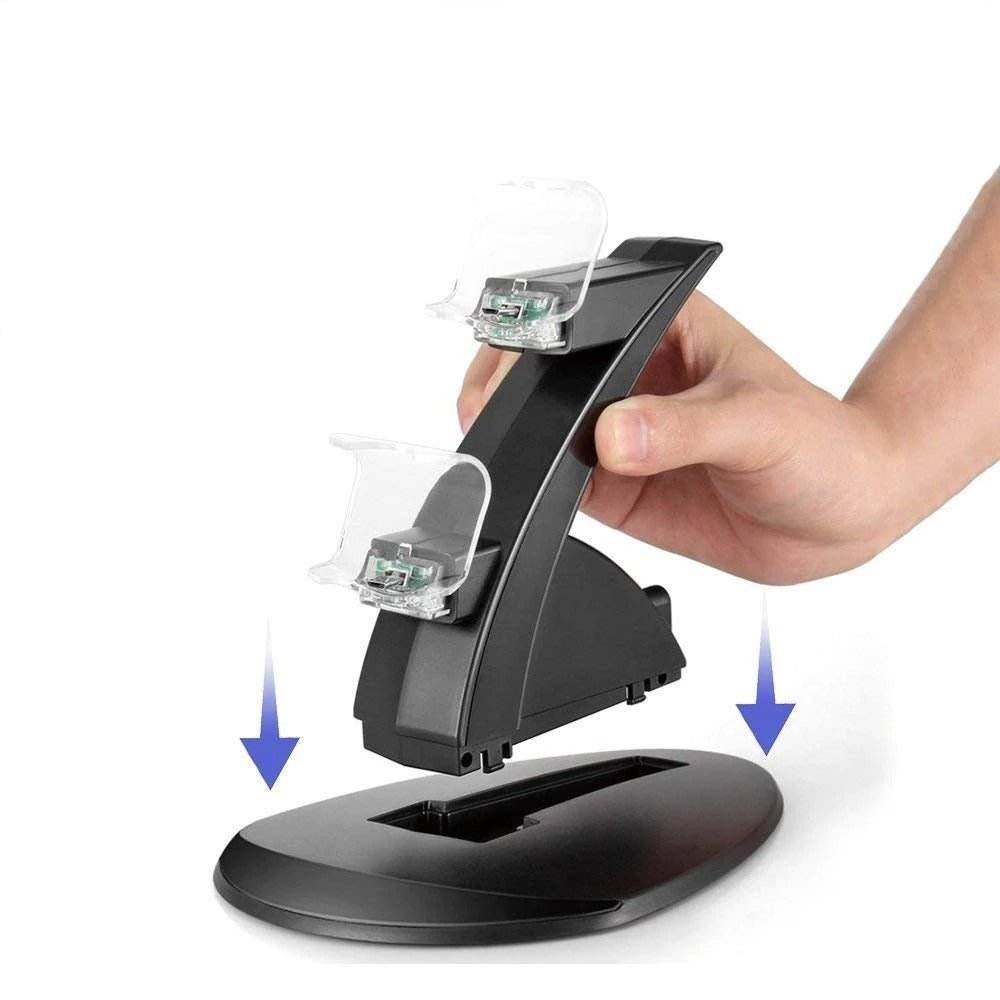 PS4 Dual USB Charging Dock with LED Indicator Controller Charger Stand - Al-Raheem Imports
