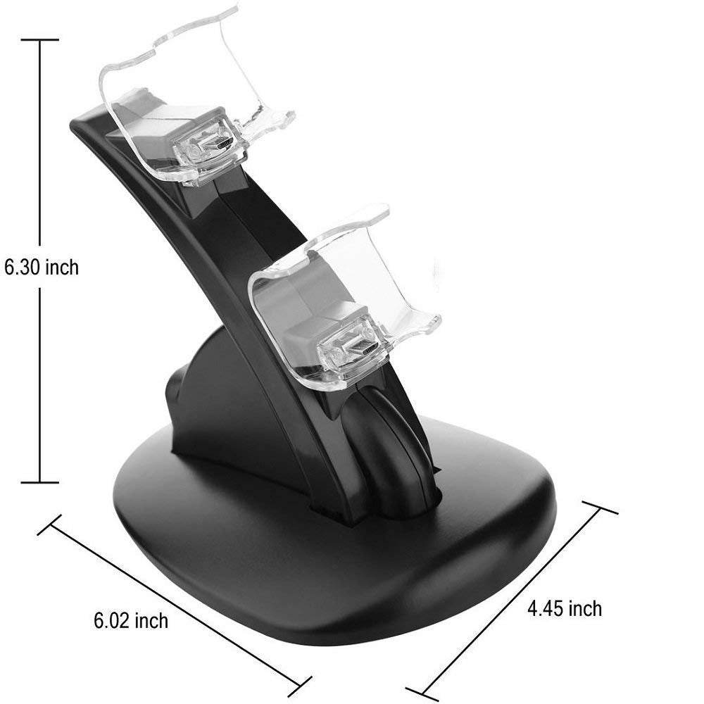 PS4 Dual USB Charging Dock with LED Indicator Controller Charger Stand - Al-Raheem Imports
